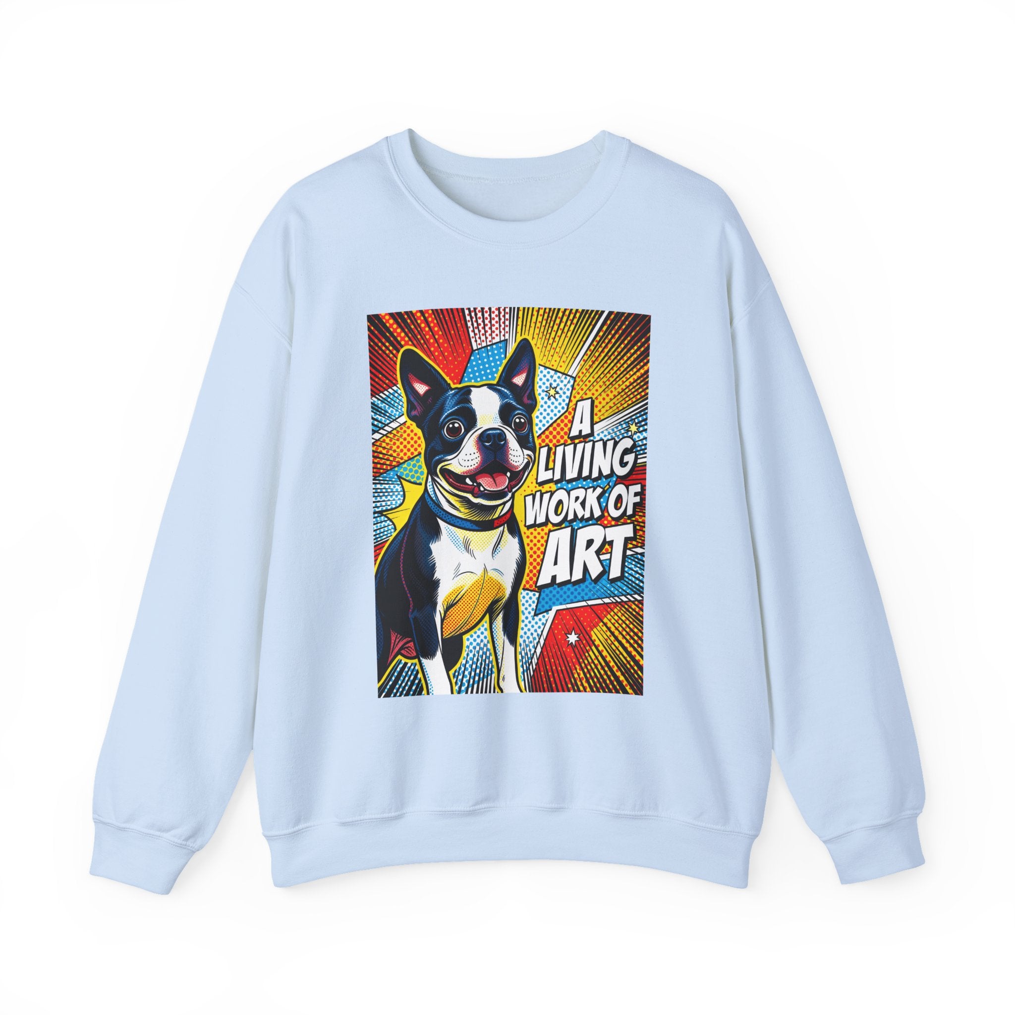 Boston Terrier Sweatshirt | Living Work of Art Collection | Pop Art