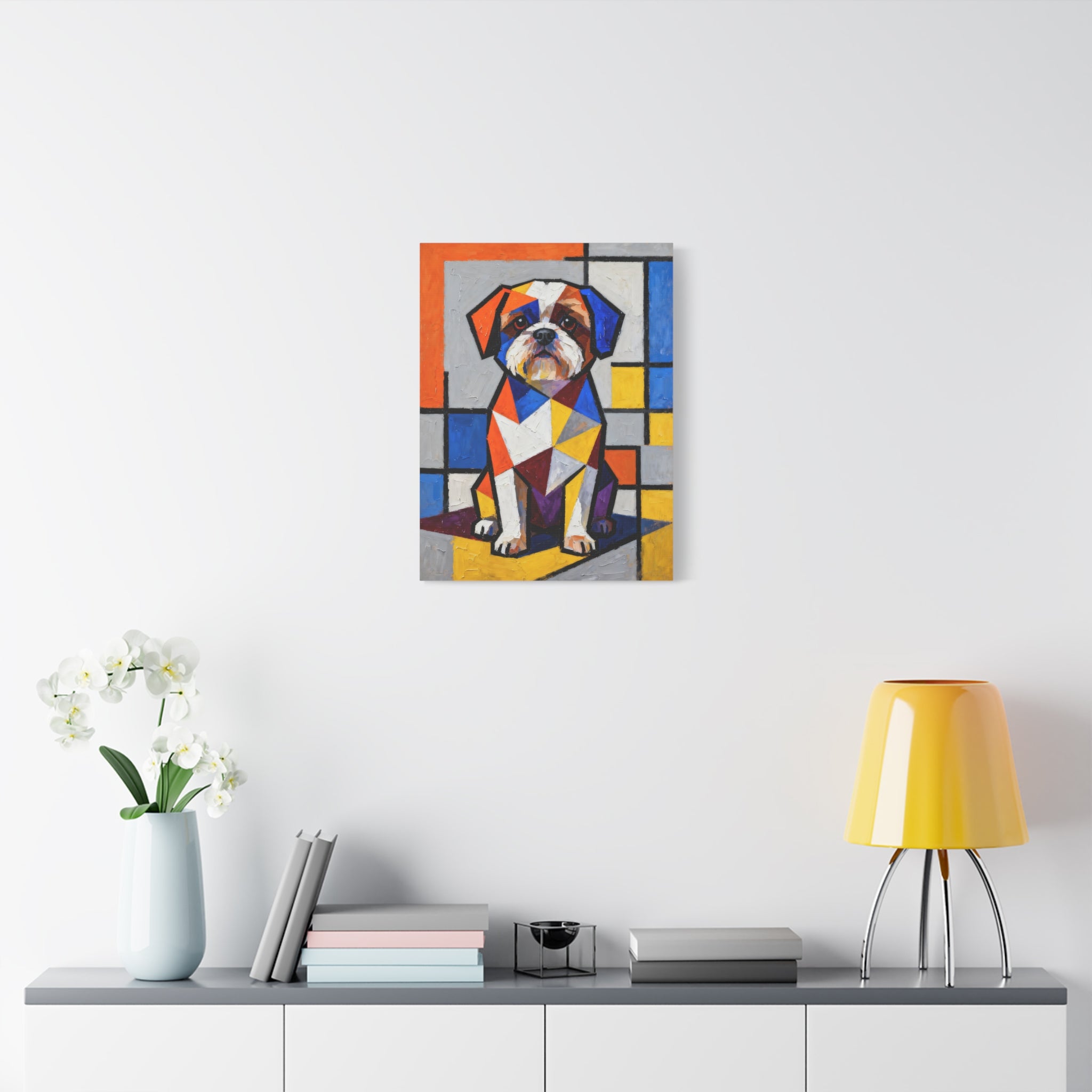 Shih Tzu Canvas Wall Art | Living Work of Art Collection | Cubist Style Print