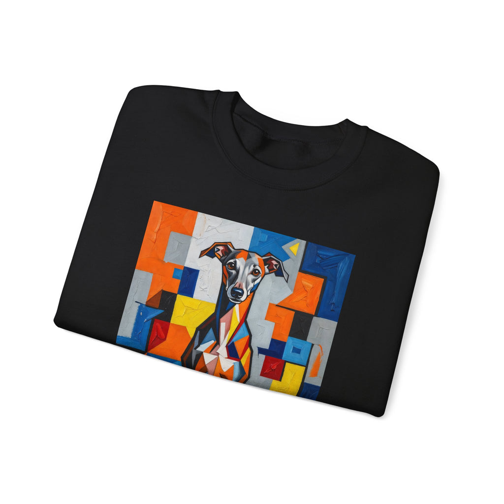 Italian Greyhound Sweatshirt | Living Work of Art Collection | Cubist Style