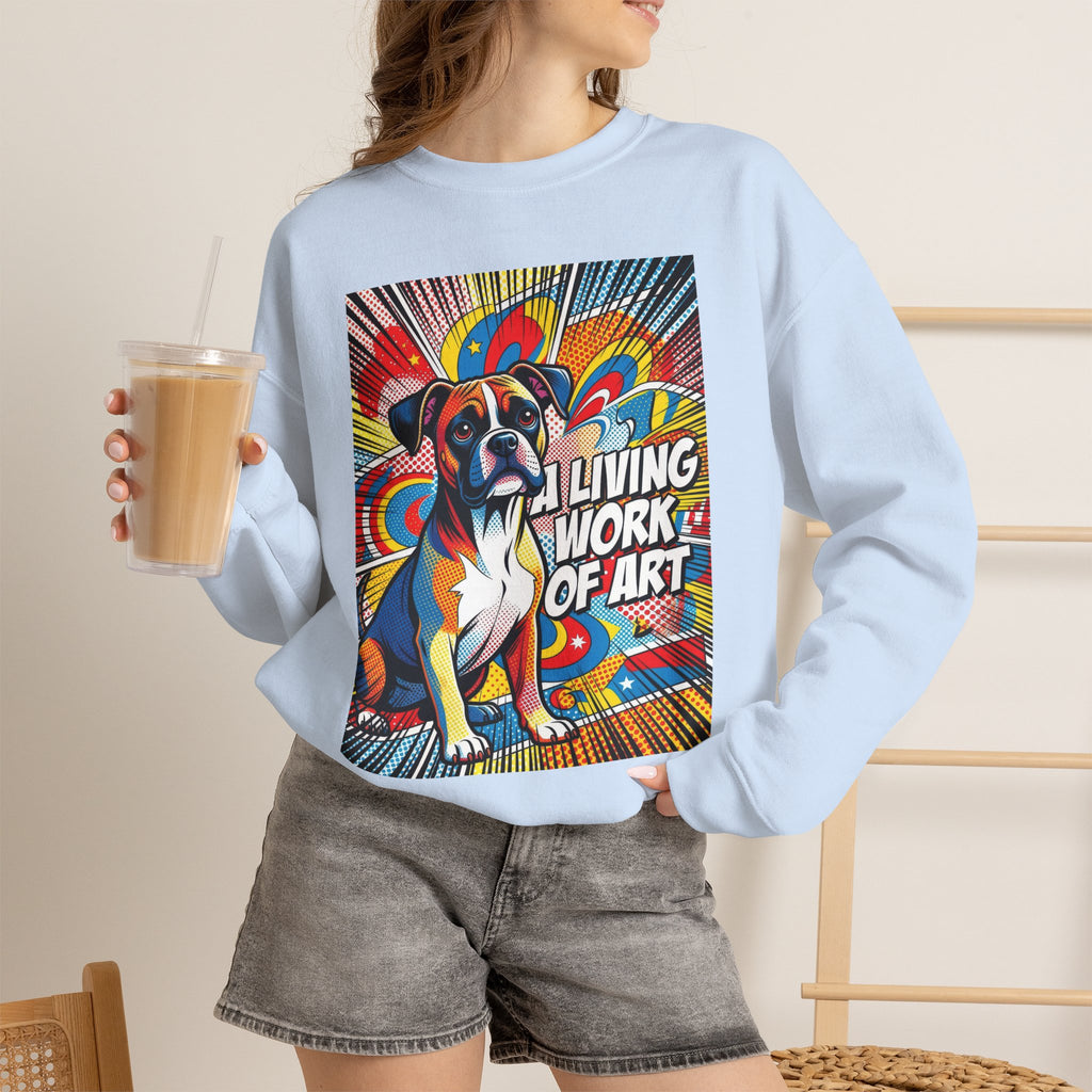 Boxer Sweatshirt | Living Work of Art Collection | Pop Art