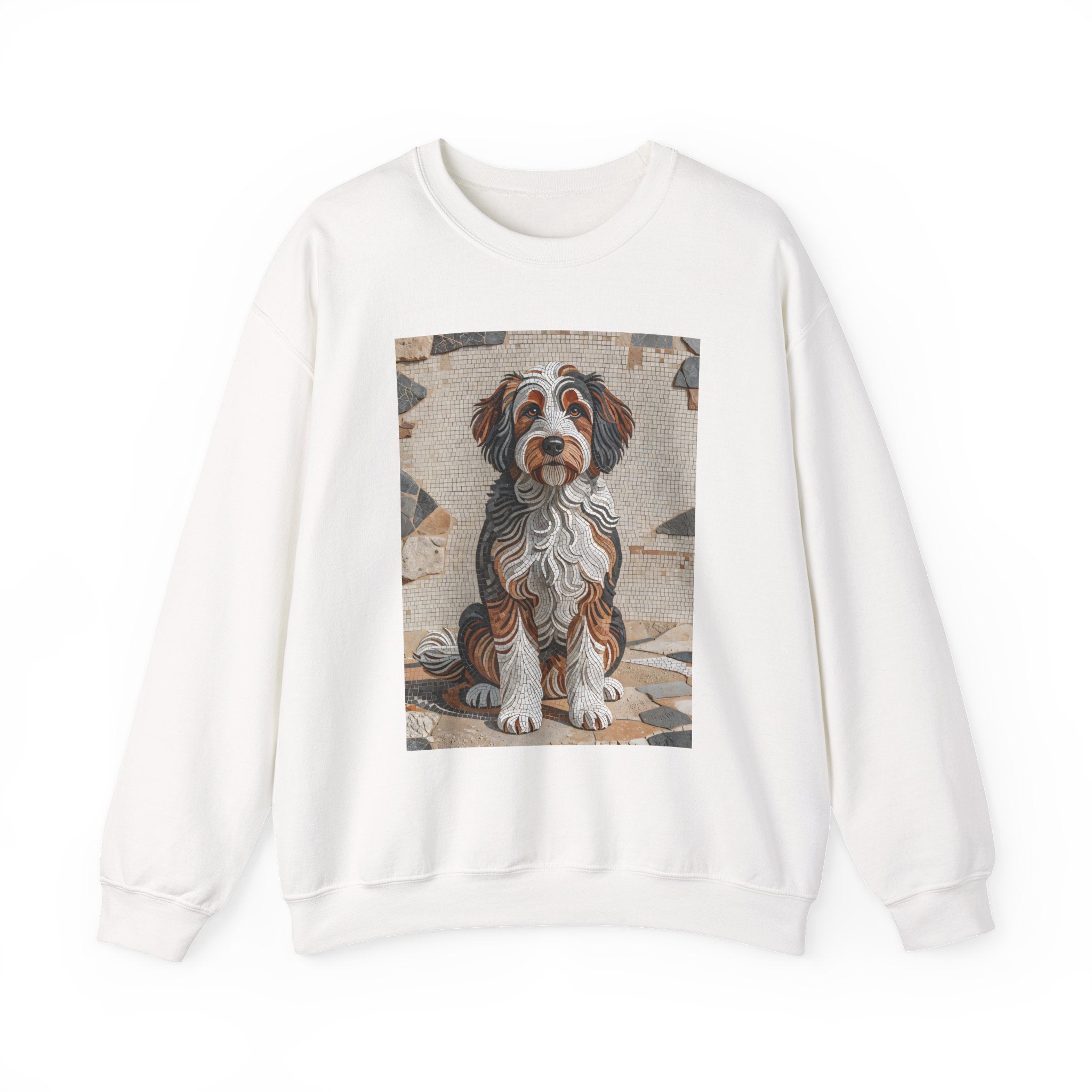 Bernedoodle Sweatshirt | Living Work of Art Collection | Mosaic Style