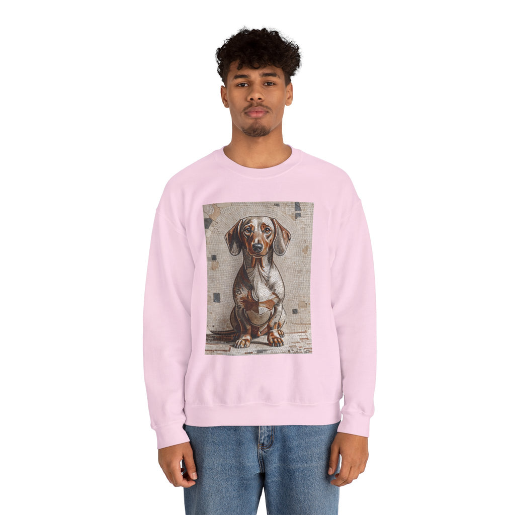 Dachshund Sweatshirt | Living Work of Art Collection | Mosaic Style
