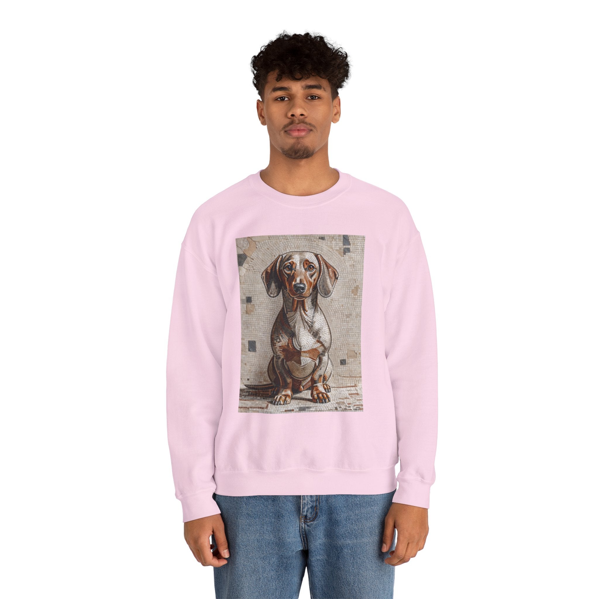 Dachshund Sweatshirt | Living Work of Art Collection | Mosaic Style
