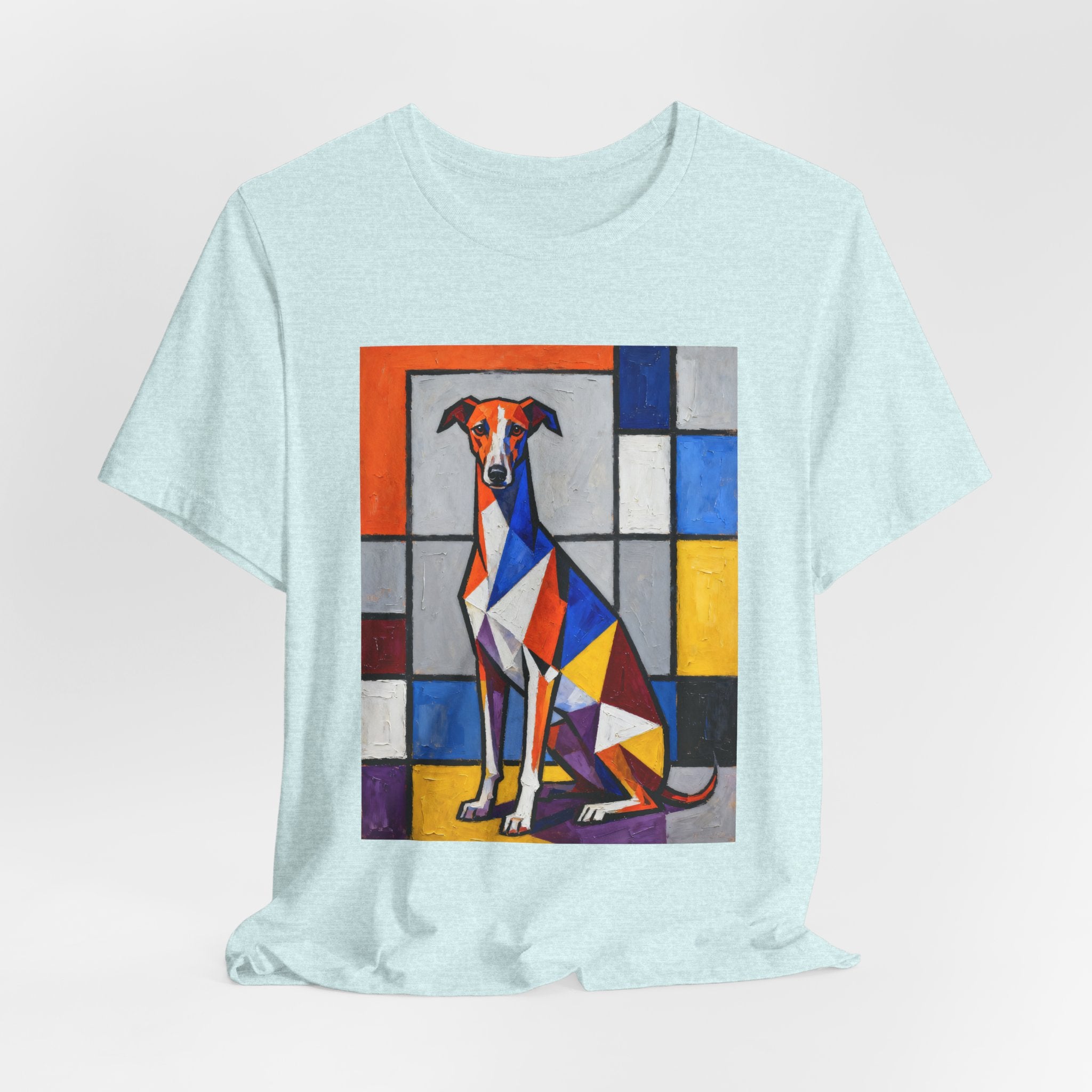 Whippet T Shirt | Living Work of Art Collection | Cubist Style