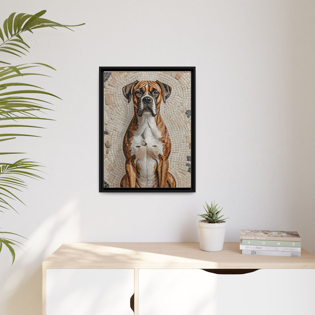 Boxer Canvas Wall Art | Living Work of Art Collection | Mosaic Style Print