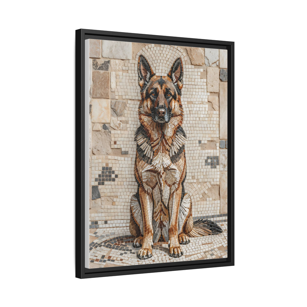 German Shepherd Canvas Wall Art | Living Work of Art Collection | Mosaic Style Print