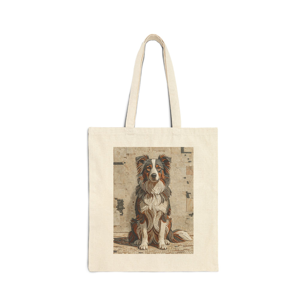 Border Collie Tote Bag | Living Work of Art Collection | Mosaic Style