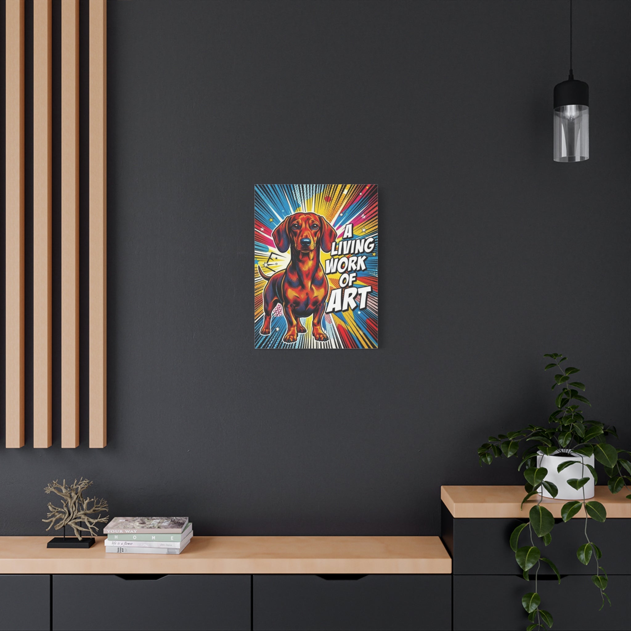 Dachshund Canvas Wall Art | Living Work of Art Collection | Pop Art Print