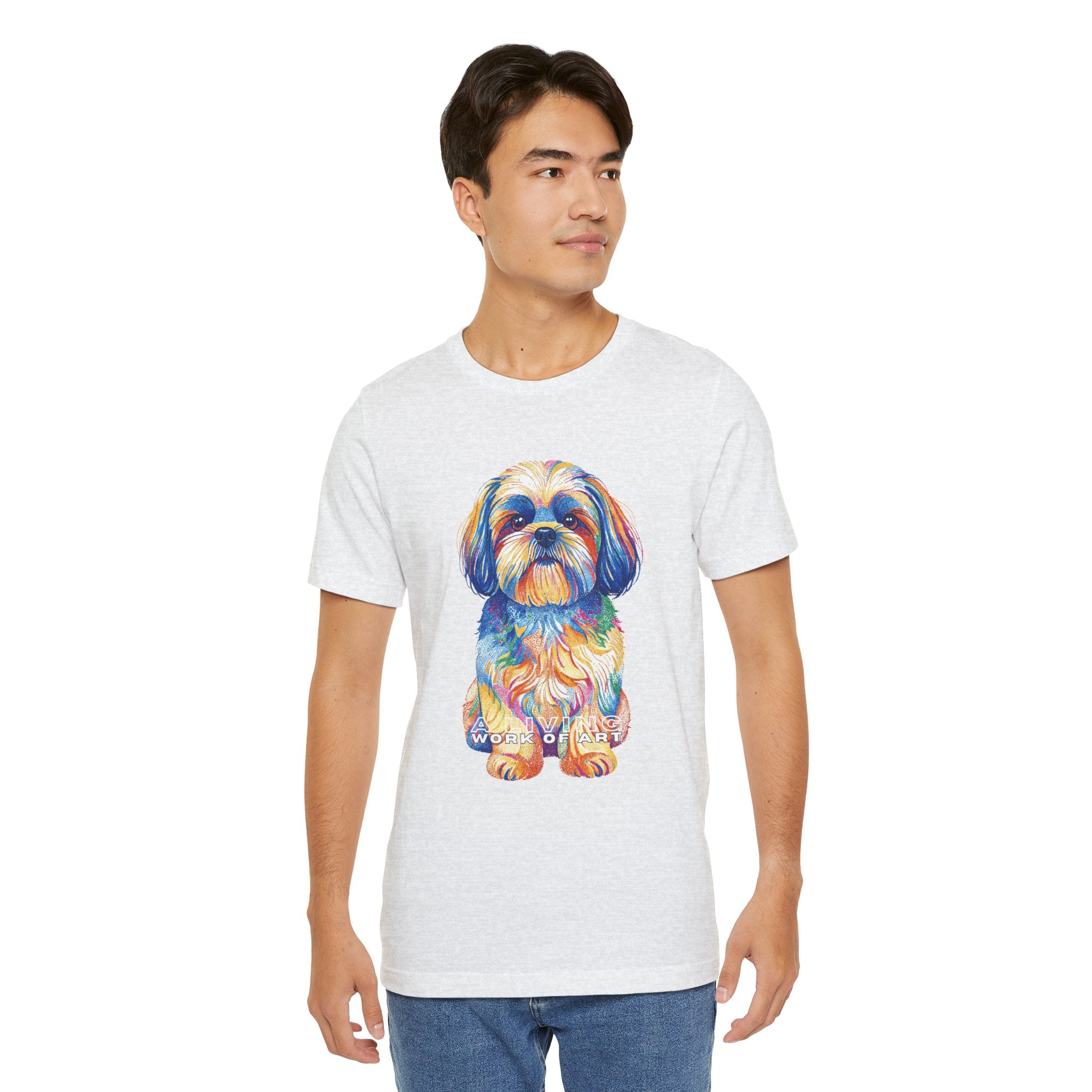 Shih Tzu T Shirt | Living Work of Art Collection | Pointillism Style