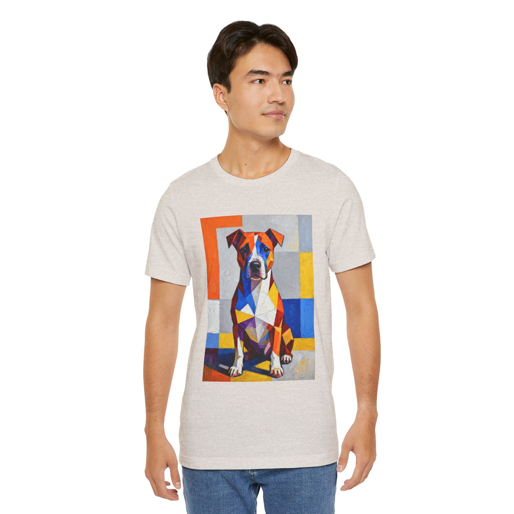 Staffordshire Bull Terrier T Shirt | Living Work of Art Collection | Cubist Style