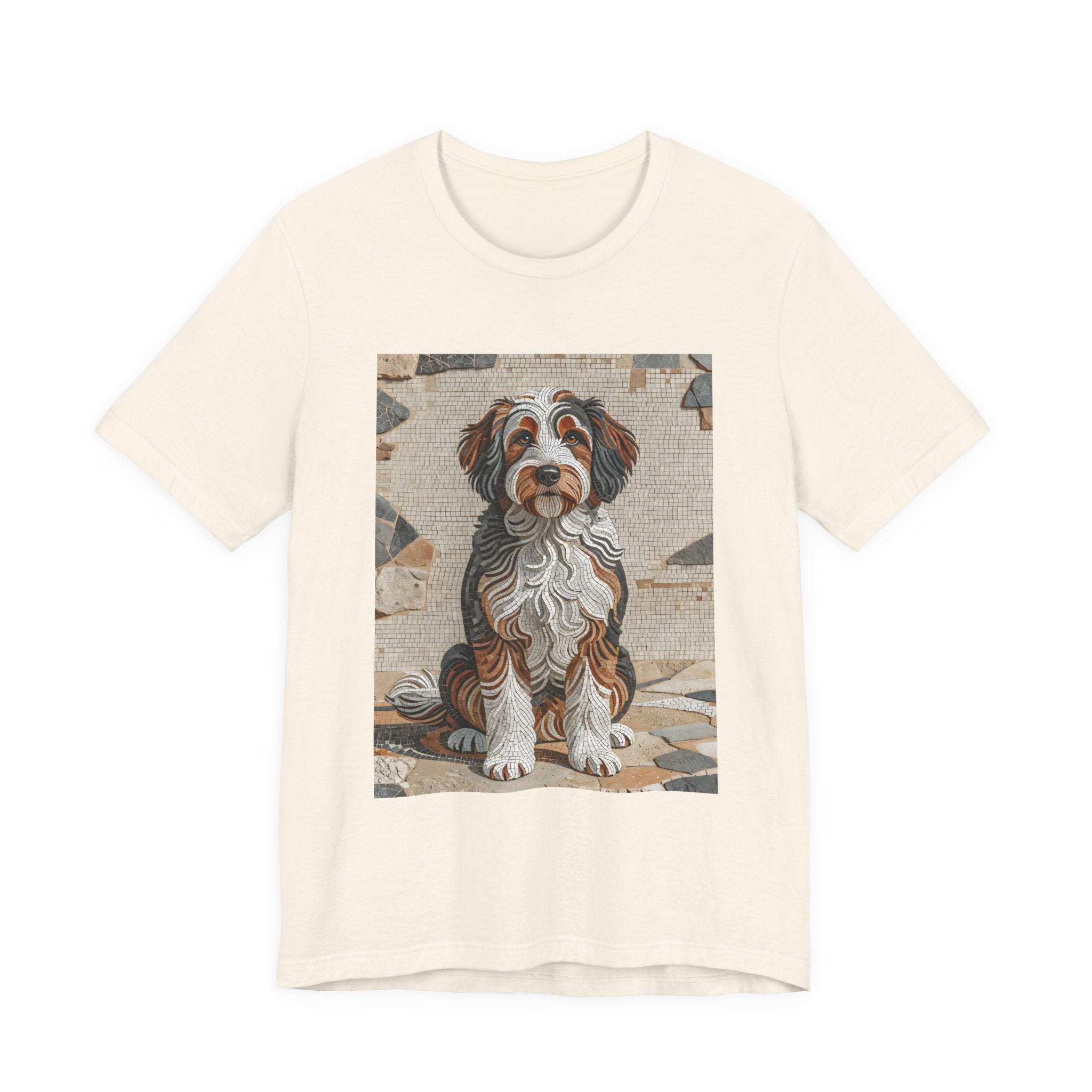 Bernedoodle T Shirt | Living Work of Art Collection | Mosaic Style