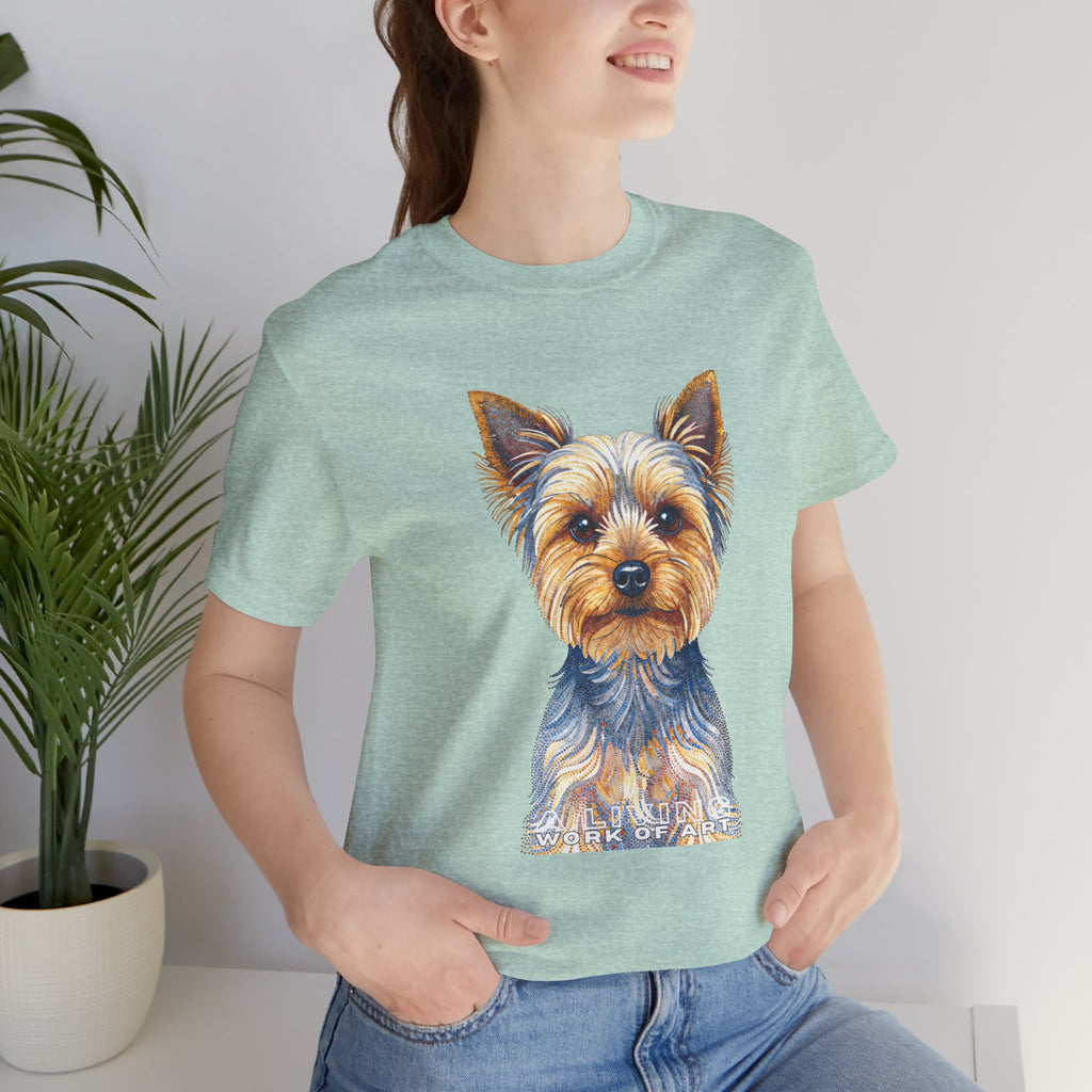 Yorkshire Terrier T Shirt | Living Work of Art Collection | Pointillism Style