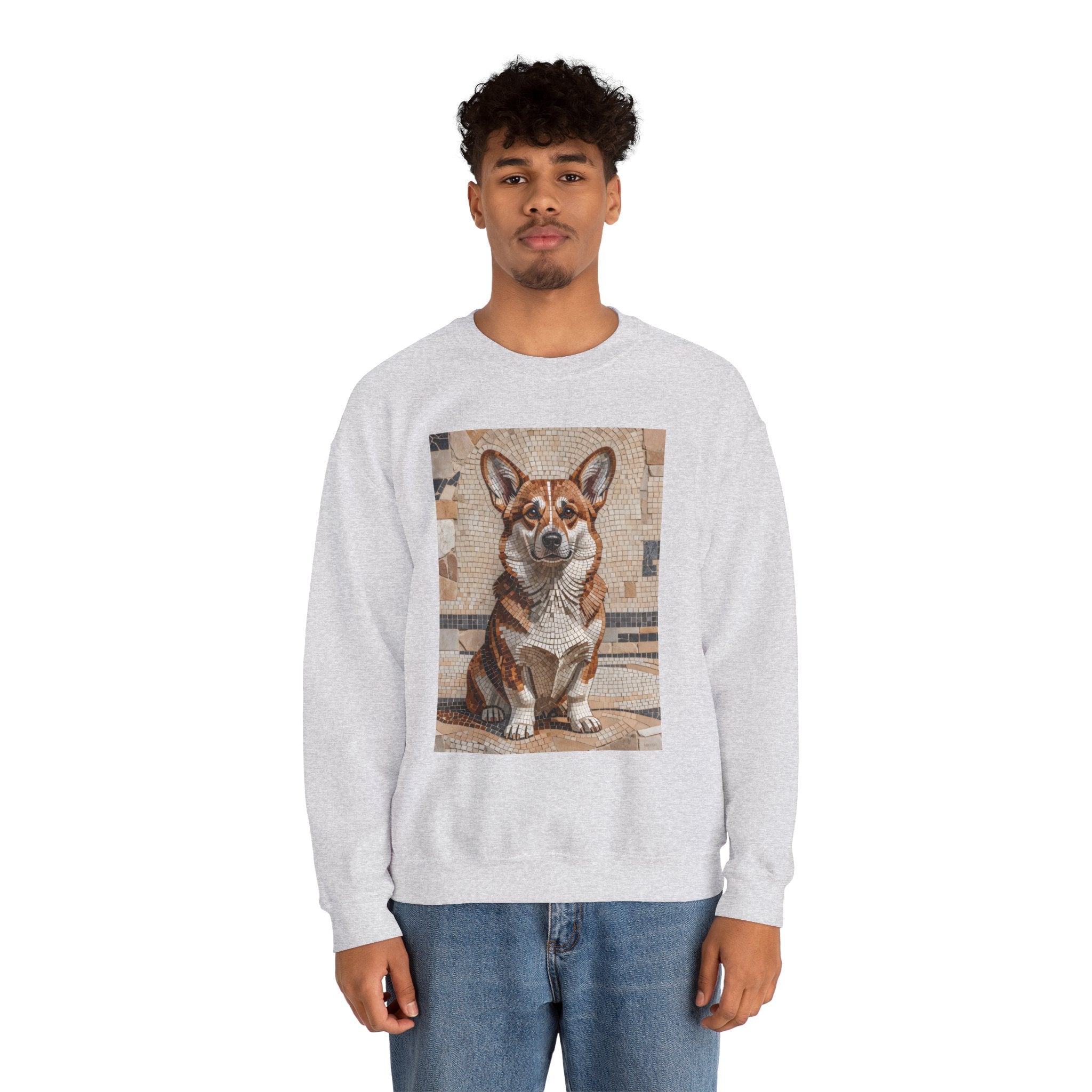 Corgi Sweatshirt | Living Work of Art Collection | Mosaic Style