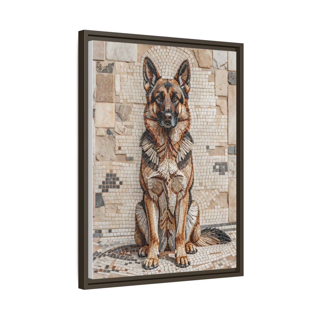 German Shepherd Canvas Wall Art | Living Work of Art Collection | Mosaic Style Print