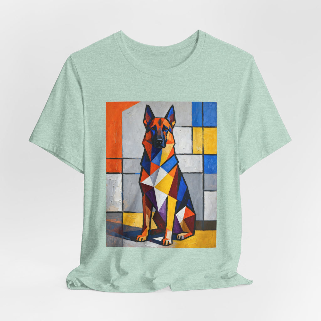 German Shepherd T Shirt | Living Work of Art Collection | Cubist Style