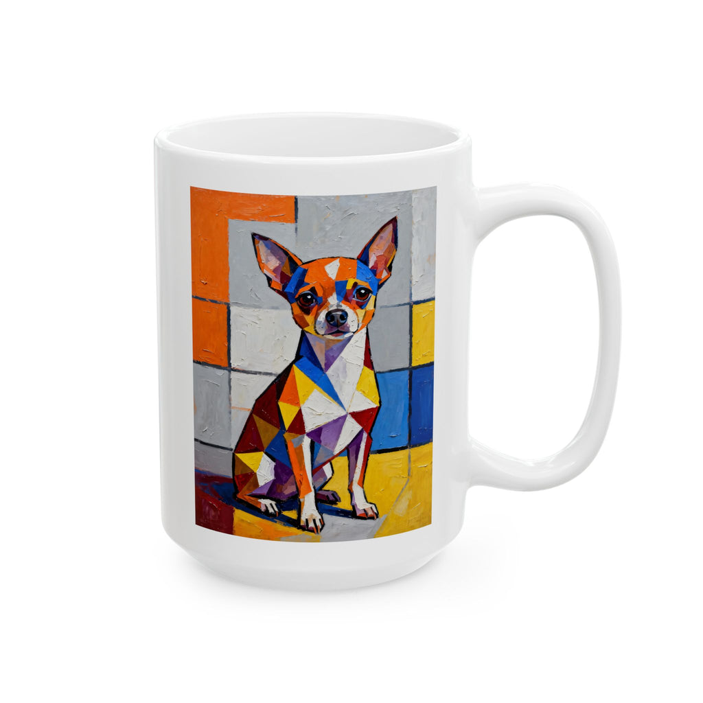 Chihuahua Coffee Mug | Living Work of Art Collection | Cubist Style