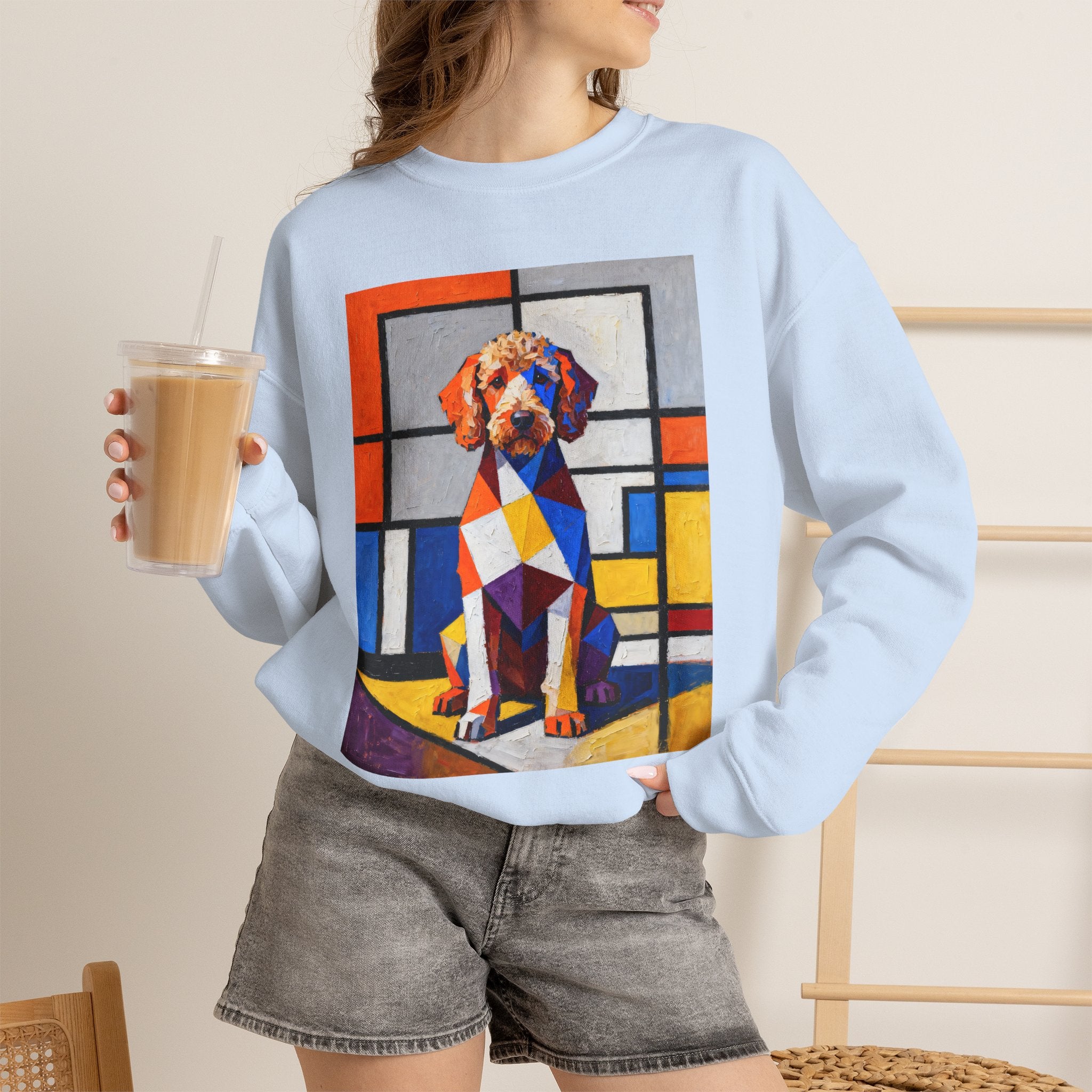 Labradoodle Sweatshirt | Living Work of Art Collection | Cubist Style