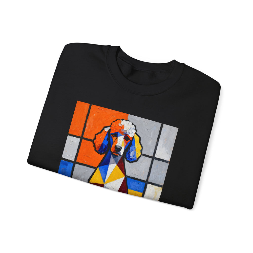 Poodle Sweatshirt | Living Work of Art Collection | Cubist Style