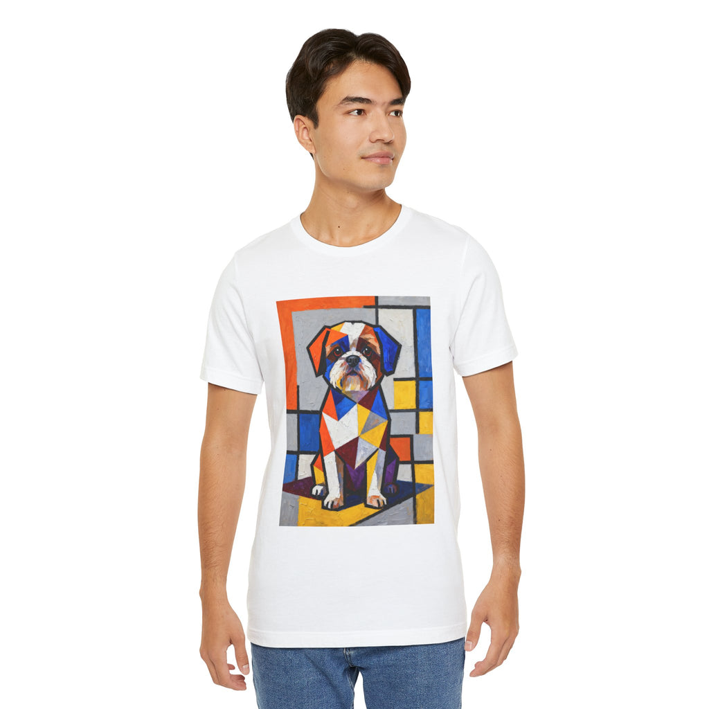 Shih Tzu T Shirt | Living Work of Art Collection | Cubist Style