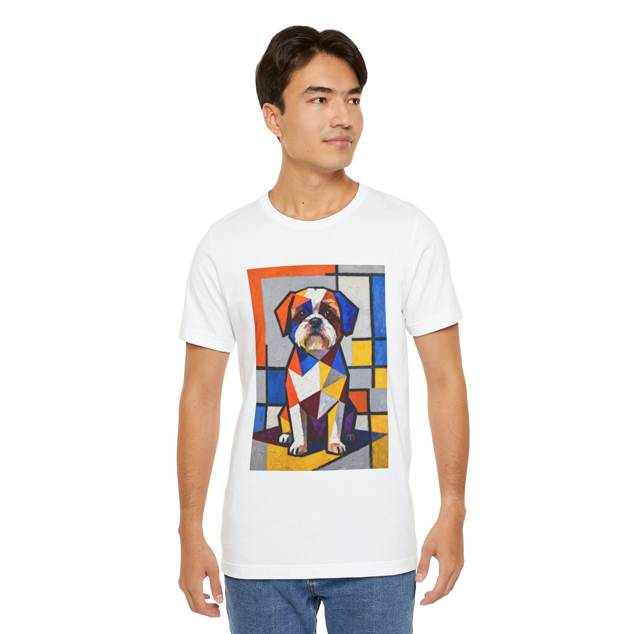 Shih Tzu T Shirt | Living Work of Art Collection | Cubist Style