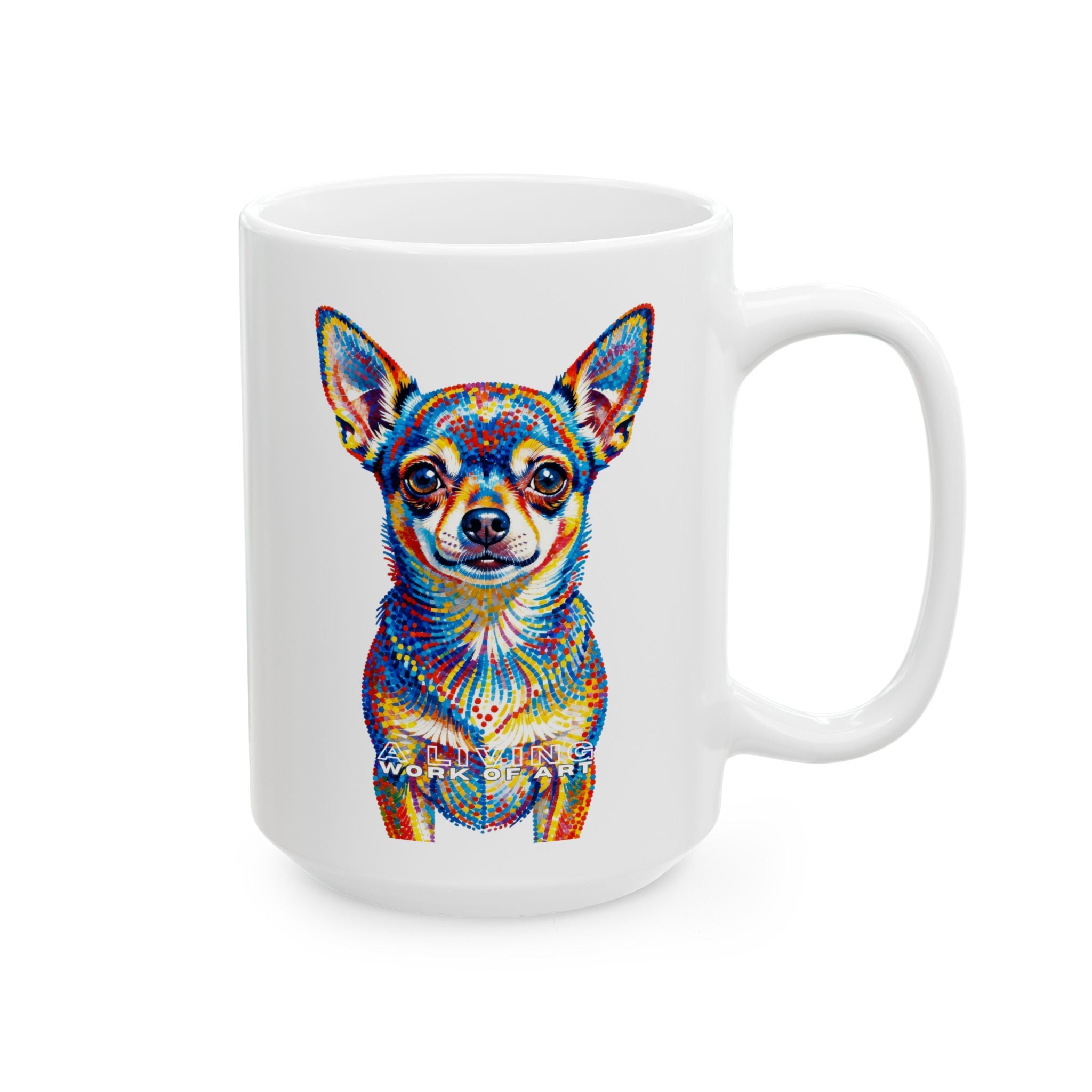 Chihuahua Coffee Mug | Living Work of Art Collection | Pointillism Style