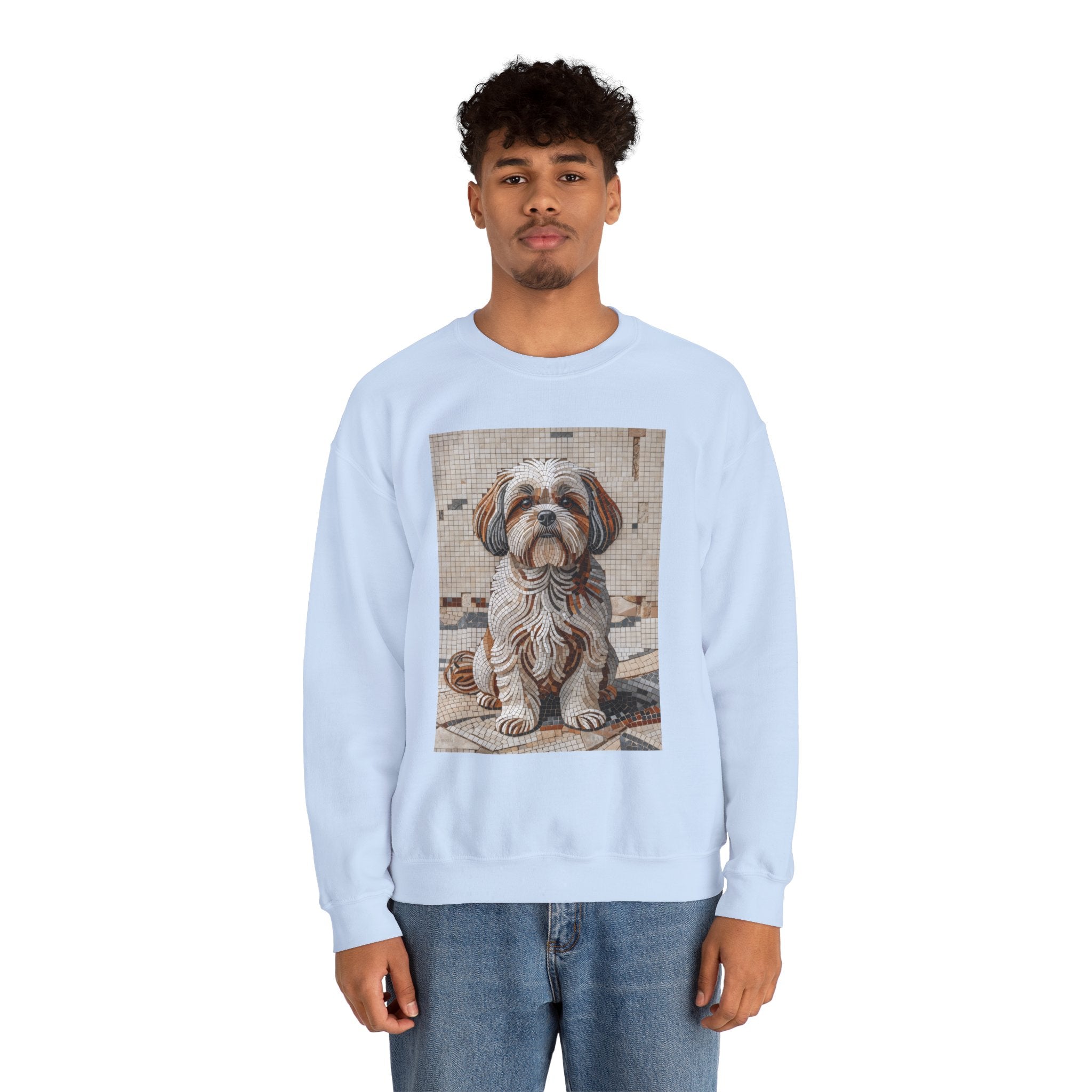 Shih Tzu Sweatshirt | Living Work of Art Collection | Mosaic Style