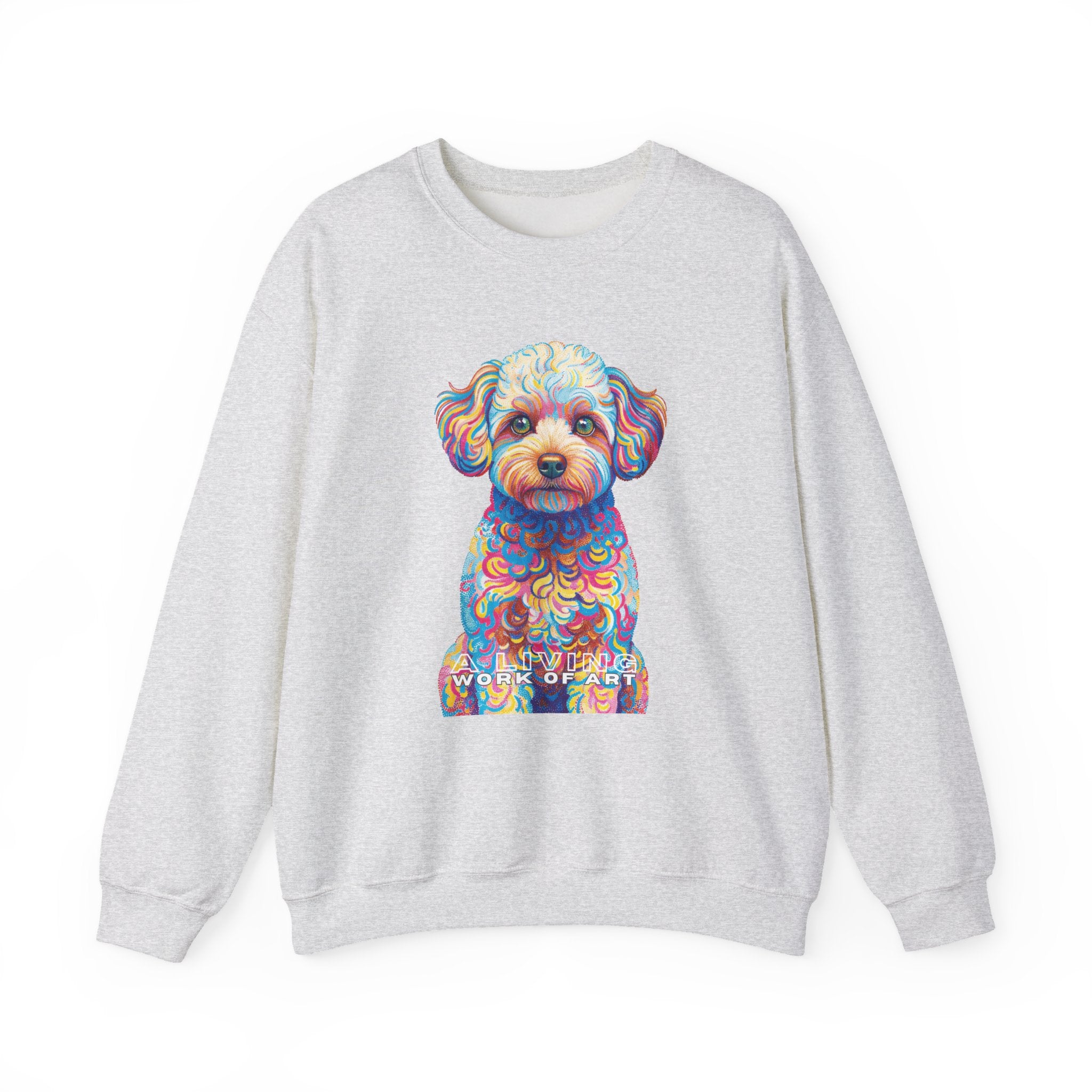 Maltipoo Sweatshirt | Living Work of Art Collection | Pointillism Style