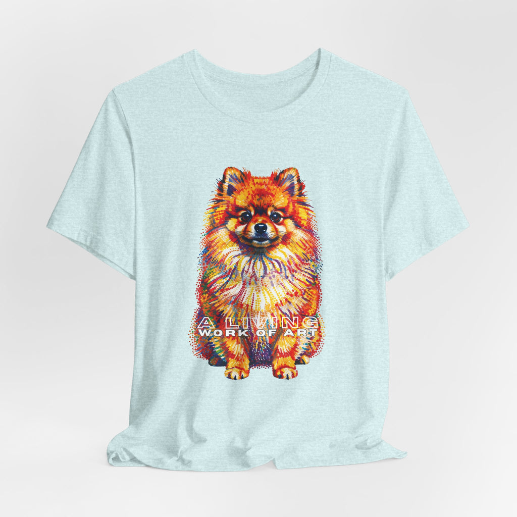 Pomeranian T Shirt | Living Work of Art Collection | Pointillism Style
