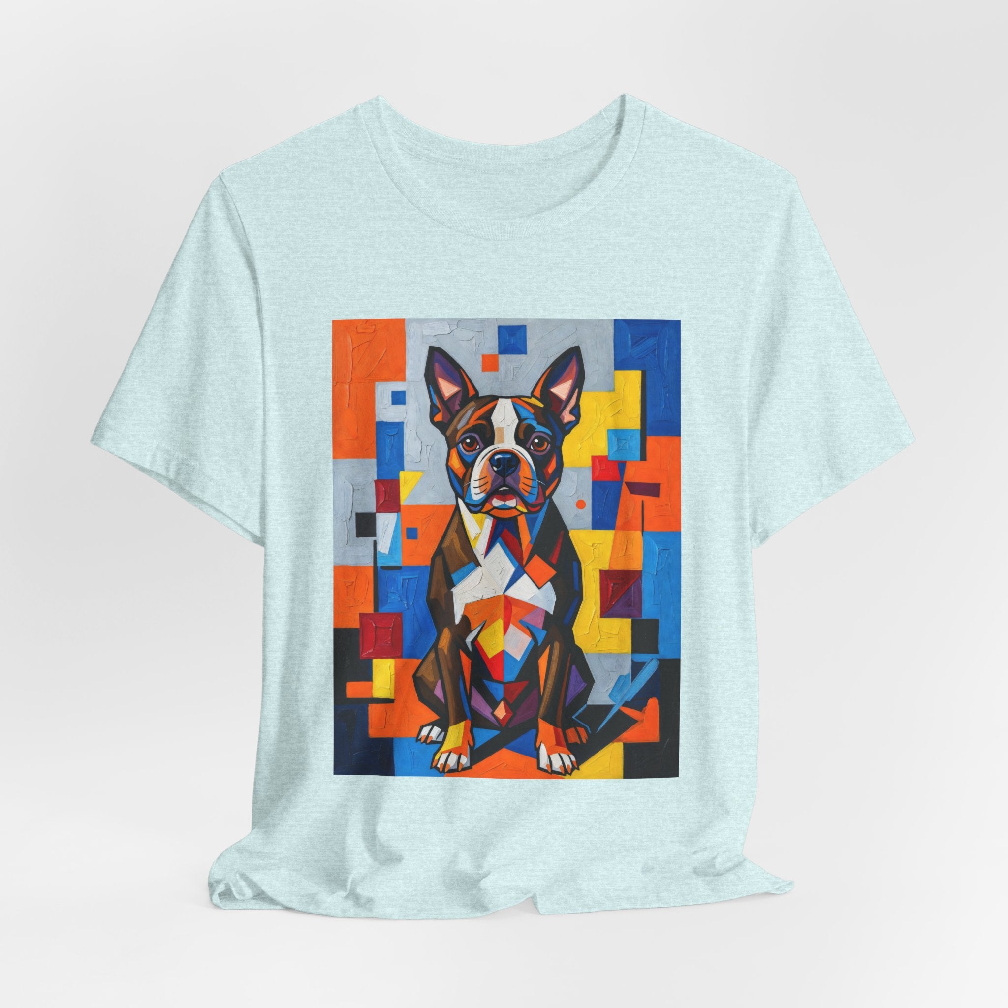Boston Terrier T Shirt | Living Work of Art Collection | Cubist Style