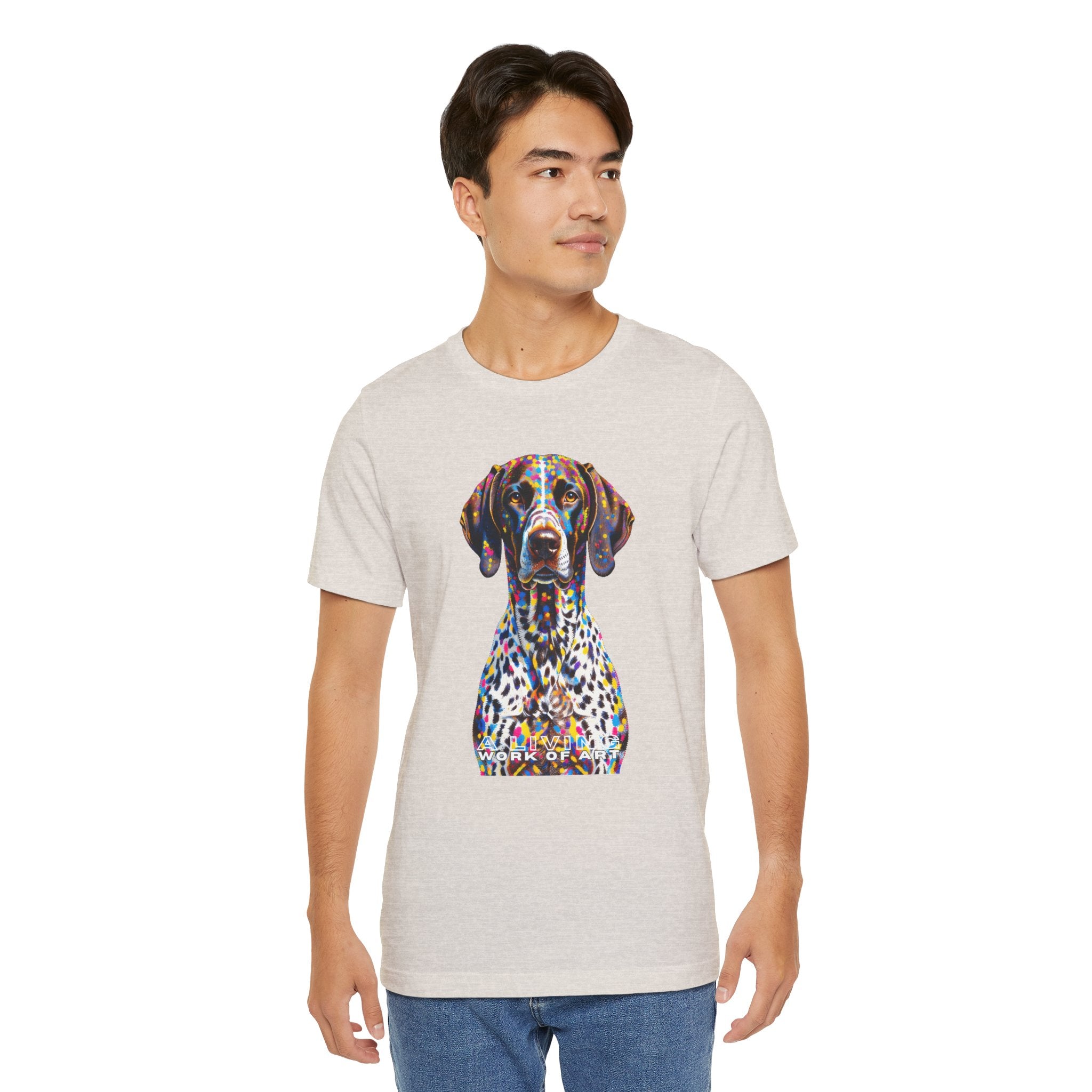 German Shorthaired Pointer T Shirt | Living Work of Art Collection | Pointillism Style