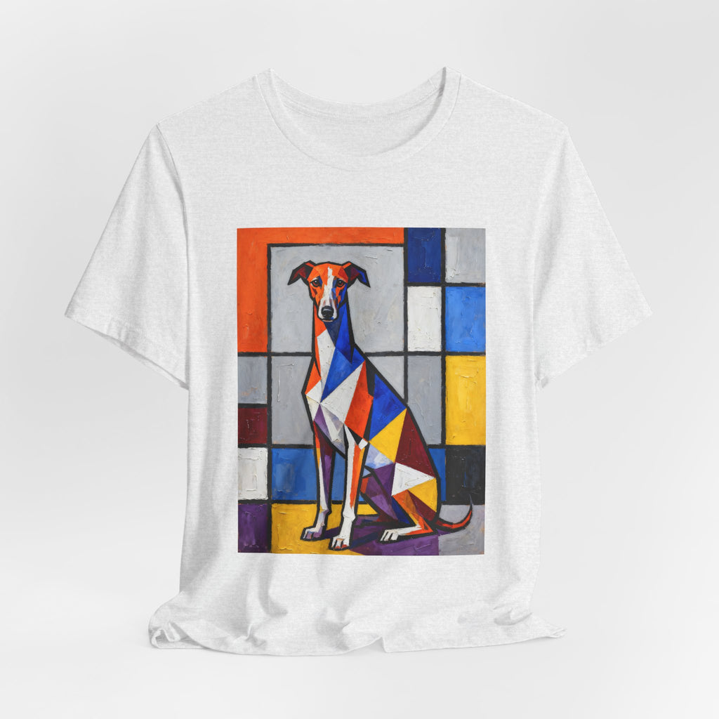 Whippet T Shirt | Living Work of Art Collection | Cubist Style