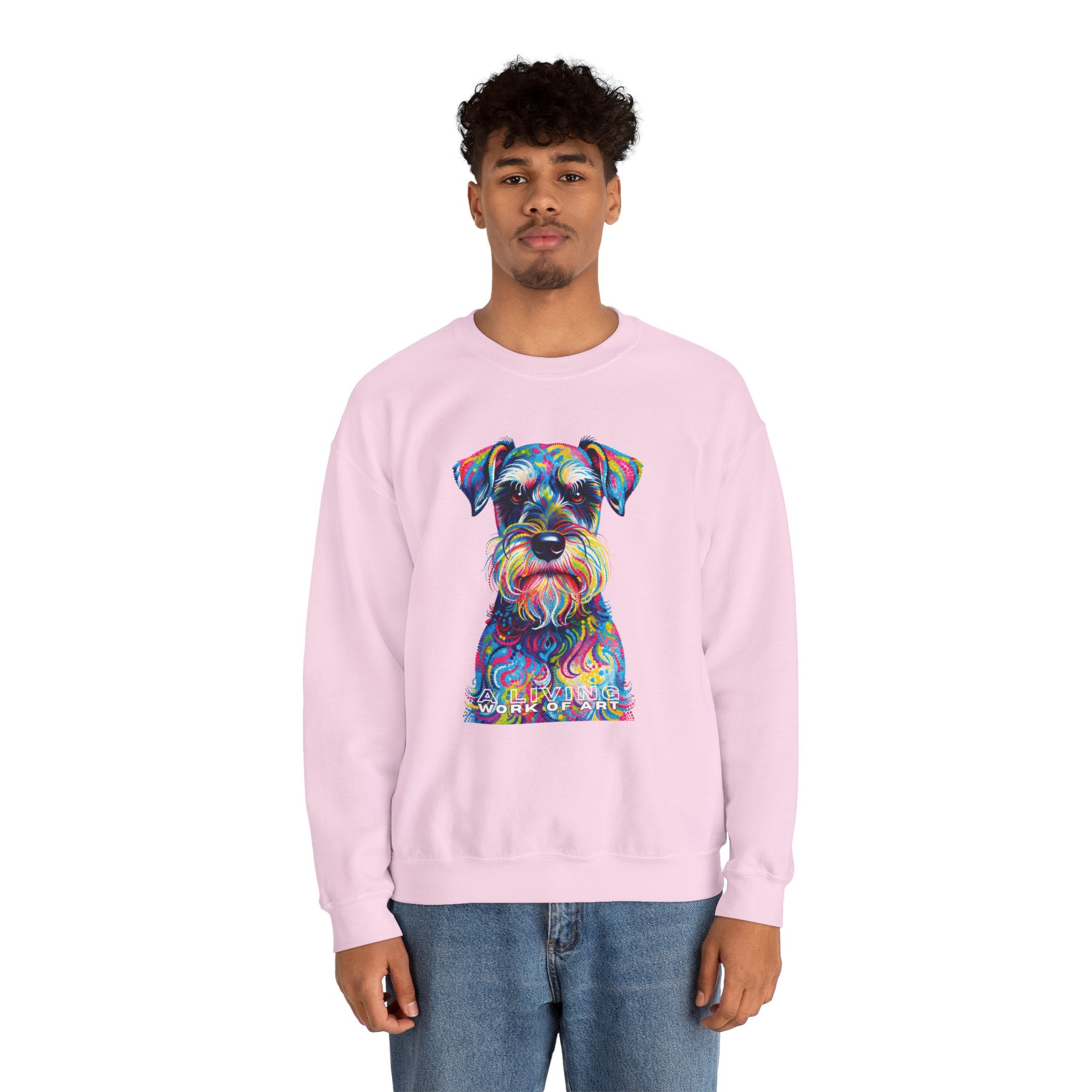 Schnauzer Sweatshirt | Living Work of Art Collection | Pointillism Style