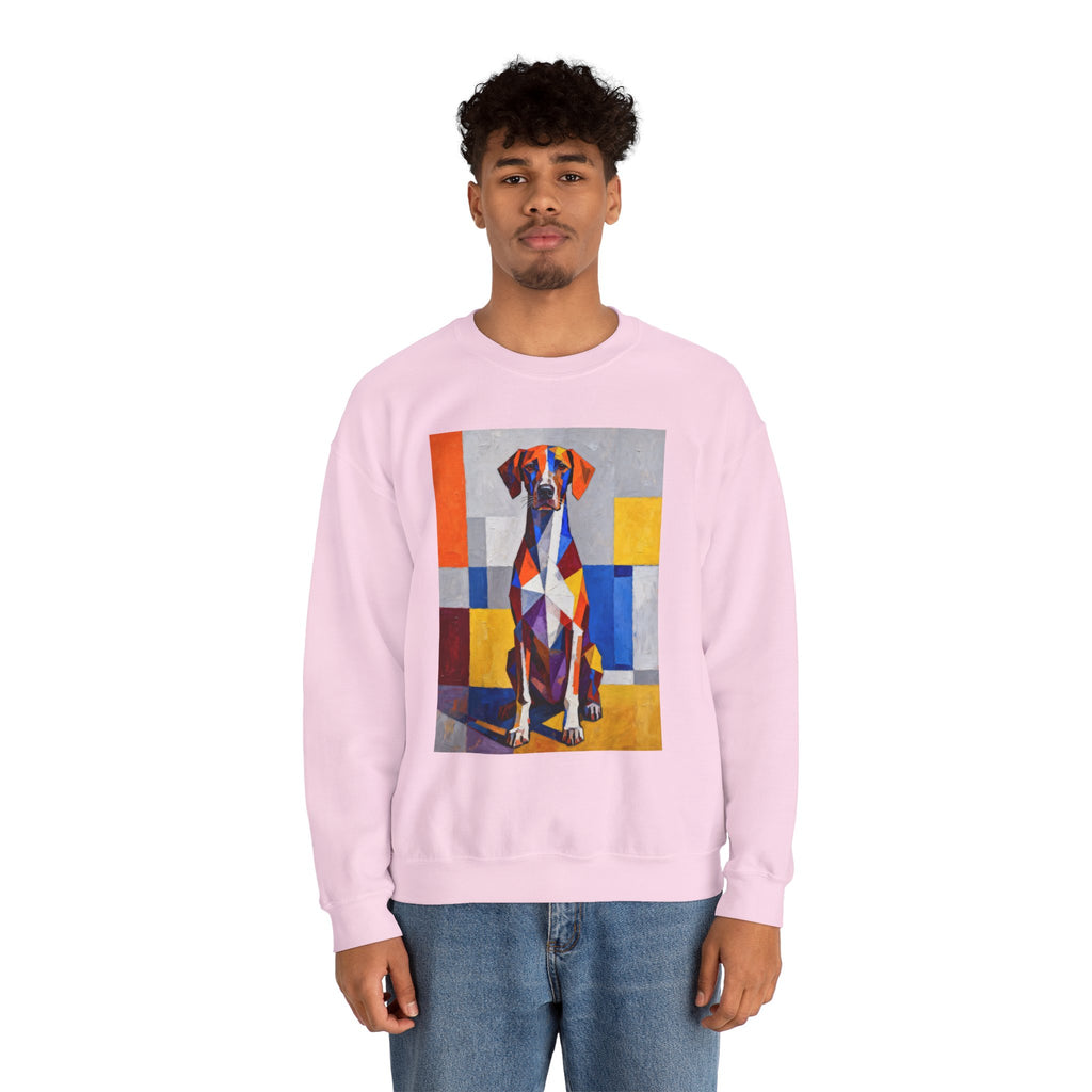 German Shorthaired Pointer Sweatshirt | Living Work of Art Collection | Cubist Style