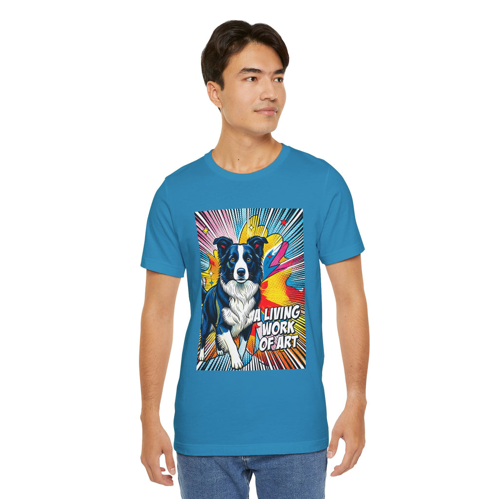 Border Collie T Shirt | Living Work of Art Collection | Pop Art
