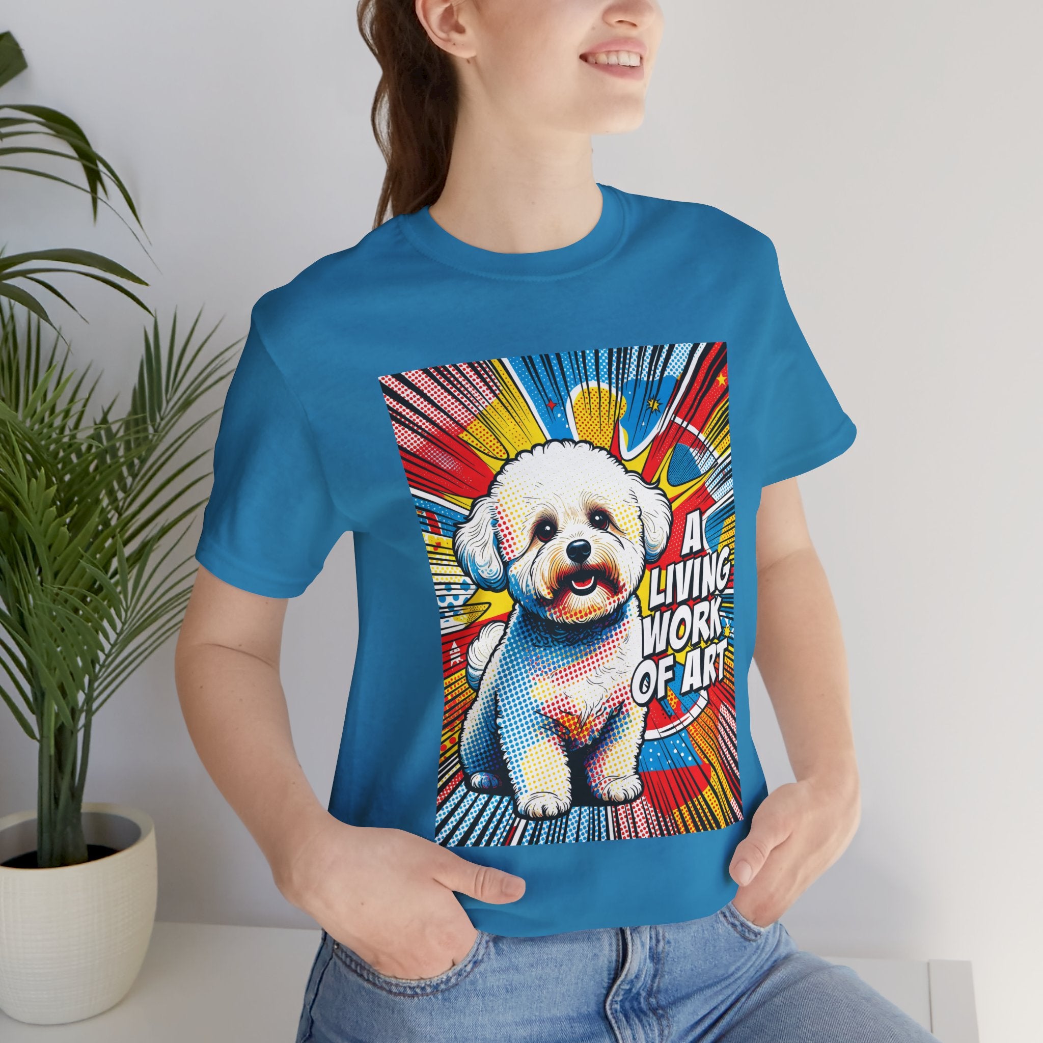 Bichon Frise T Shirt | Living Work of Art Collection | Pop Art