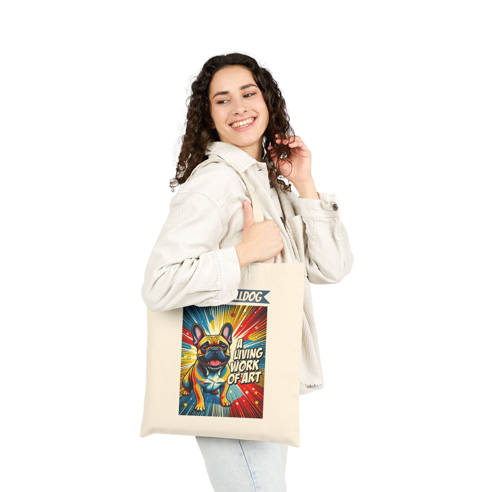 French Bulldog Tote Bag | Living Work of Art Collection | Pop Art
