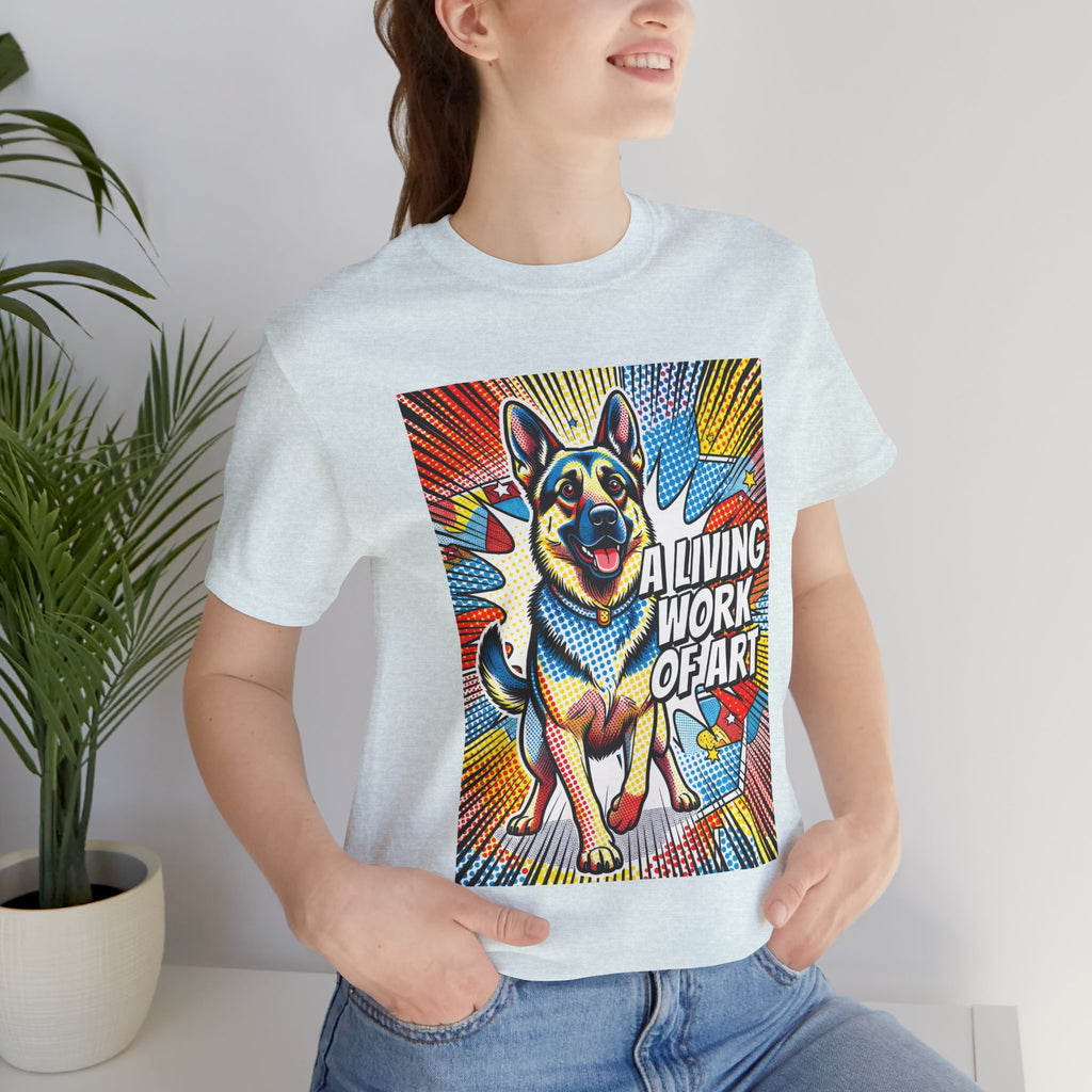 German Shepherd T Shirt | Living Work of Art Collection | Pop Art