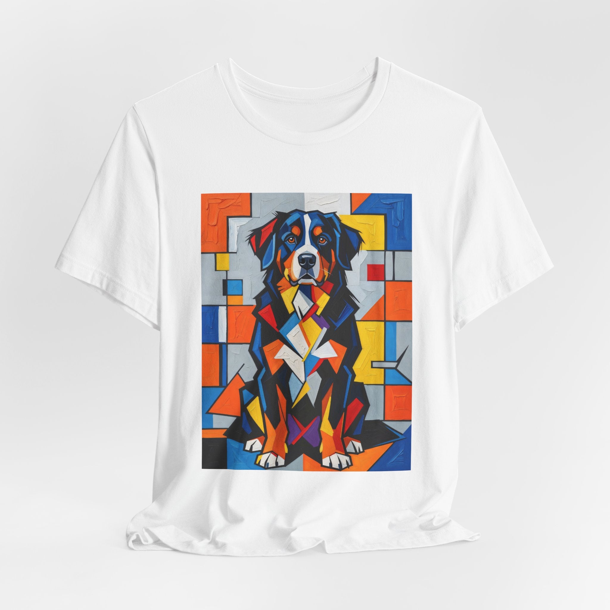 Bernese Mountain Dog T Shirt | Living Work of Art Collection | Cubist Style