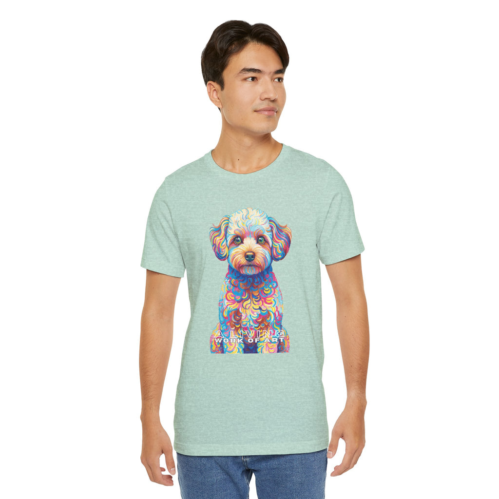 Maltipoo T Shirt | Living Work of Art Collection | Pointillism Style