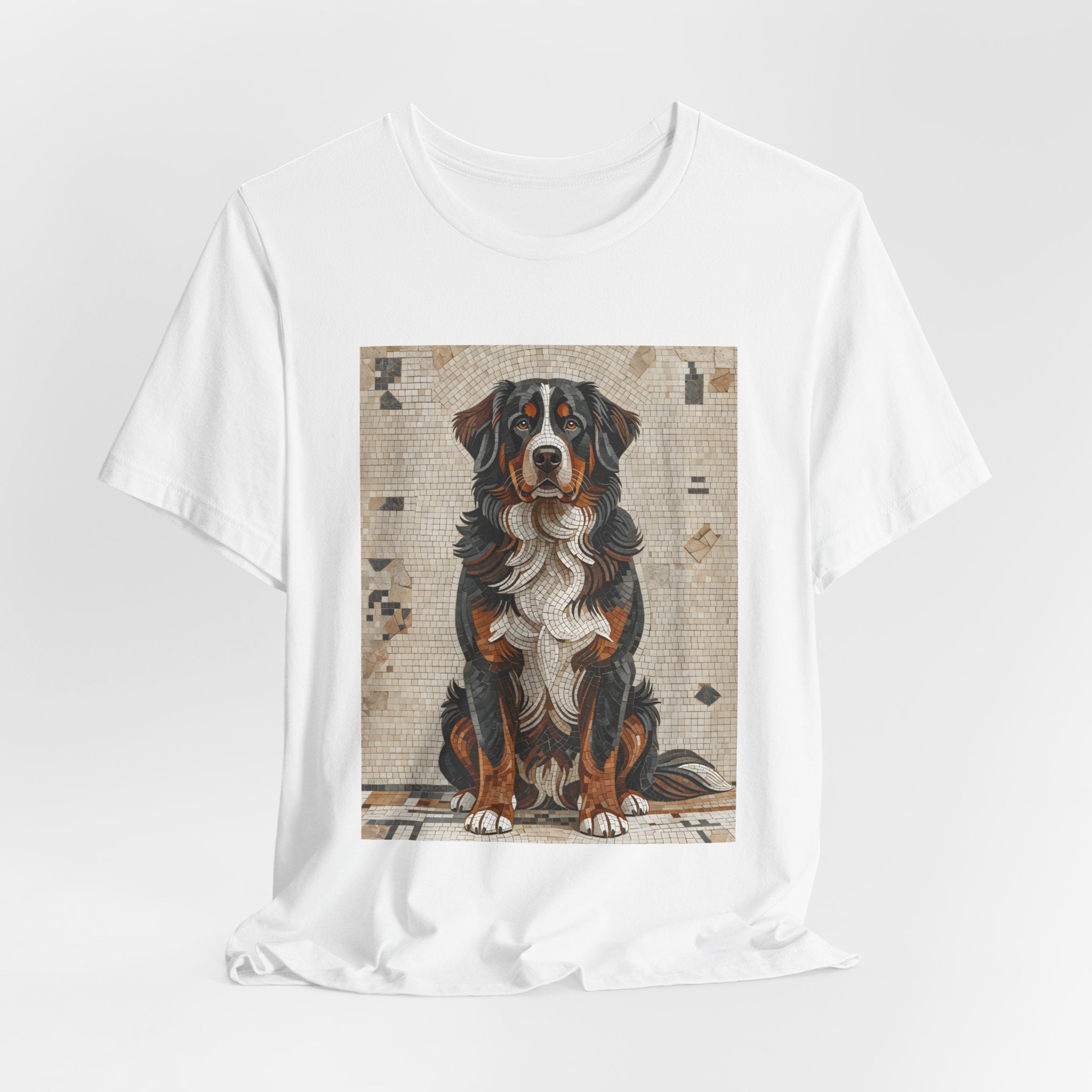 Bernese Mountain Dog T Shirt | Living Work of Art Collection | Mosaic Style