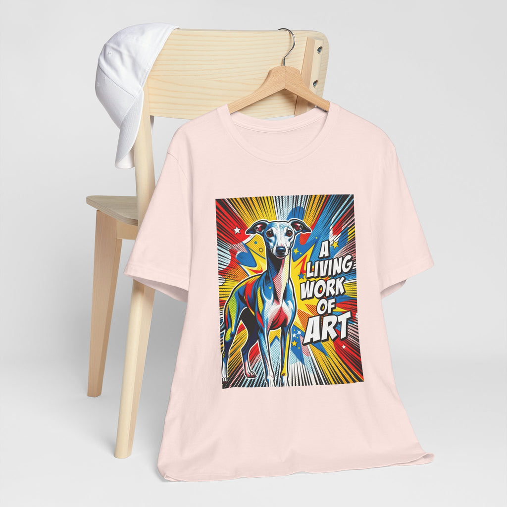 Whippet T Shirt | Living Work of Art Collection | Pop Art