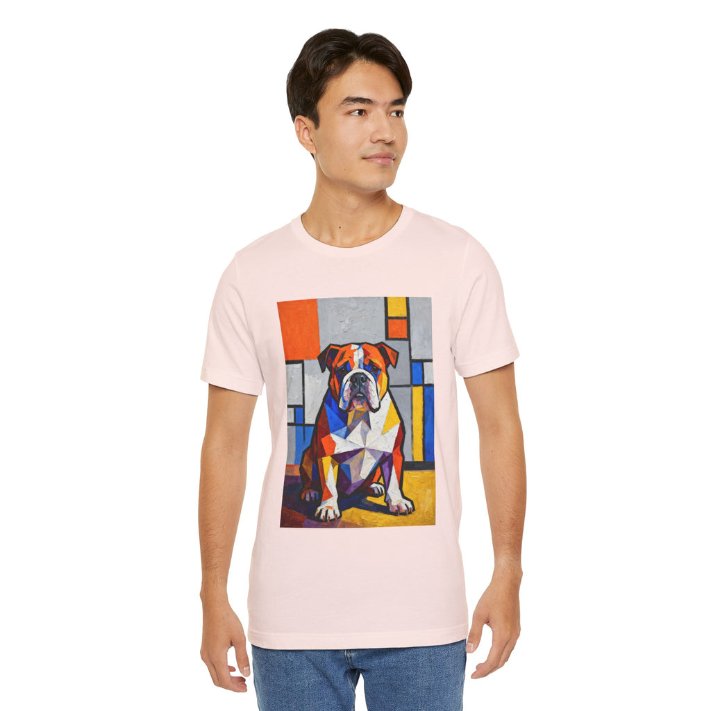 Bulldog T Shirt | Living Work of Art Collection | Cubist Style
