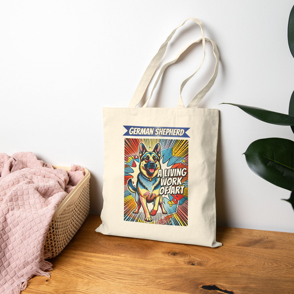 German Shepherd Tote Bag | Living Work of Art Collection | Pop Art