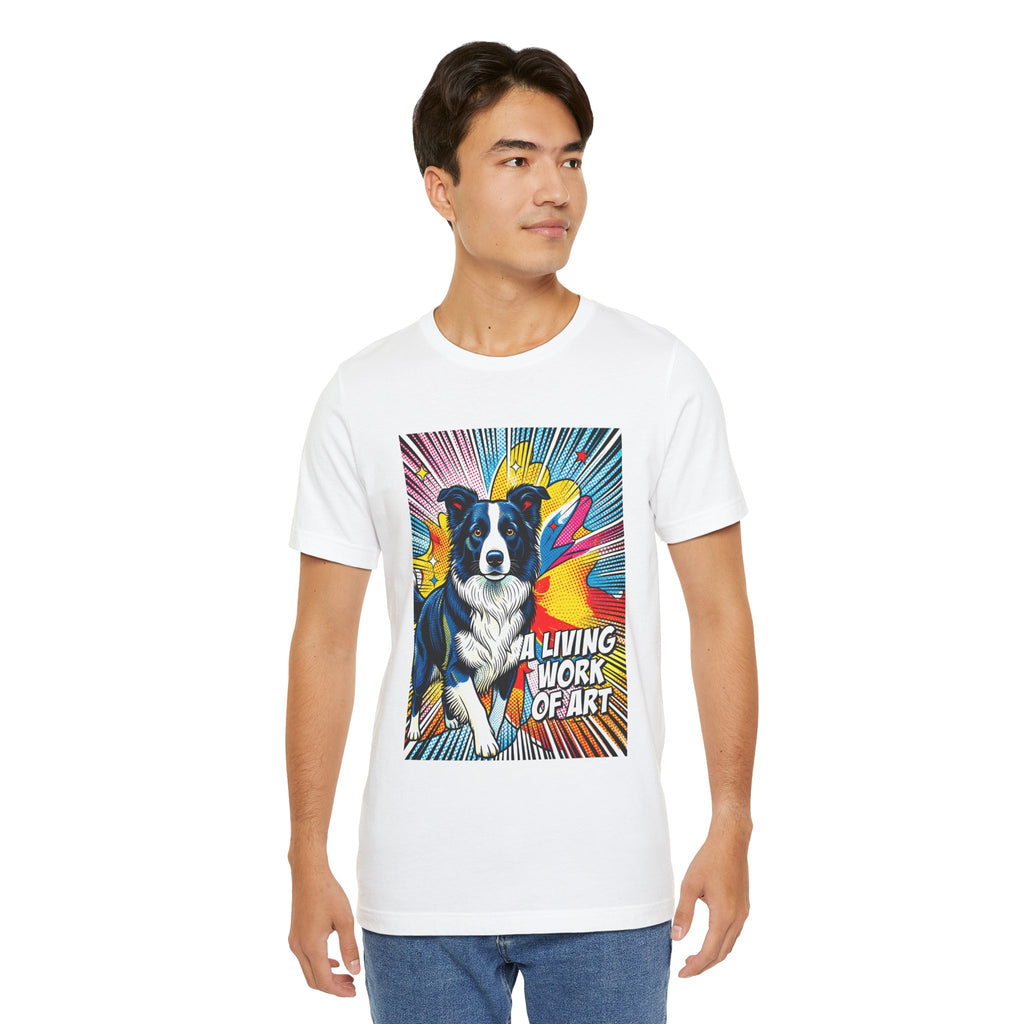 Border Collie T Shirt | Living Work of Art Collection | Pop Art