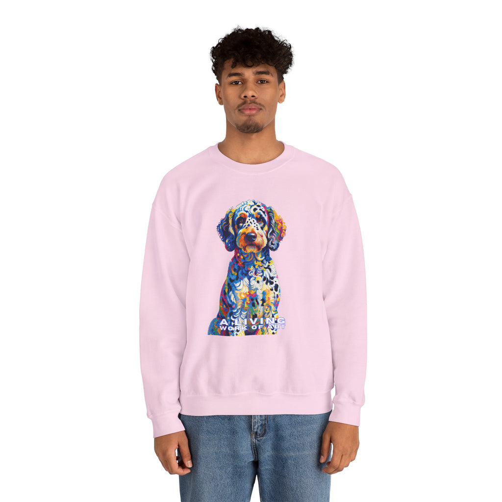 Labradoodle Sweatshirt | Living Work of Art Collection | Pointillism Style