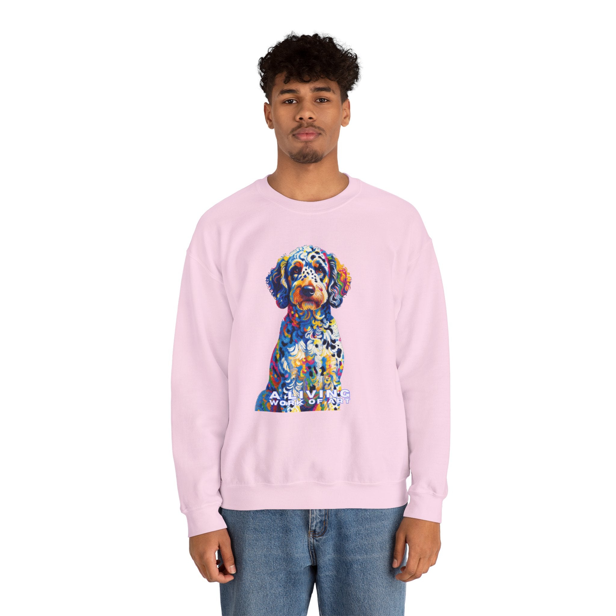 Labradoodle Sweatshirt | Living Work of Art Collection | Pointillism Style