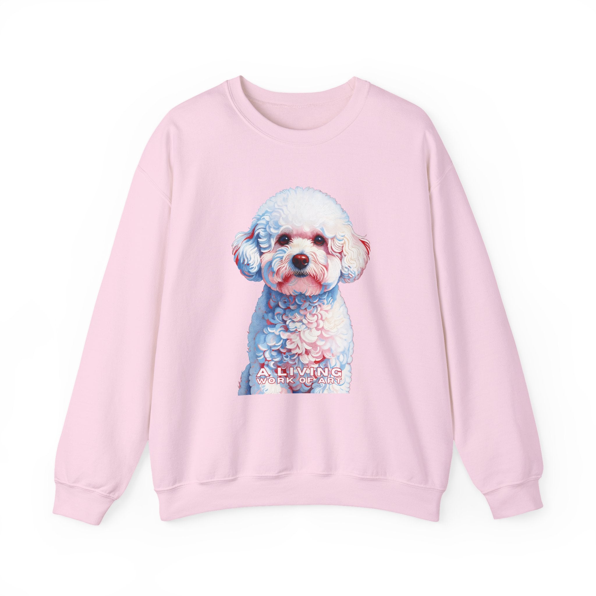 Bichon Frise Sweatshirt | Living Work of Art Collection | Pointillism Style