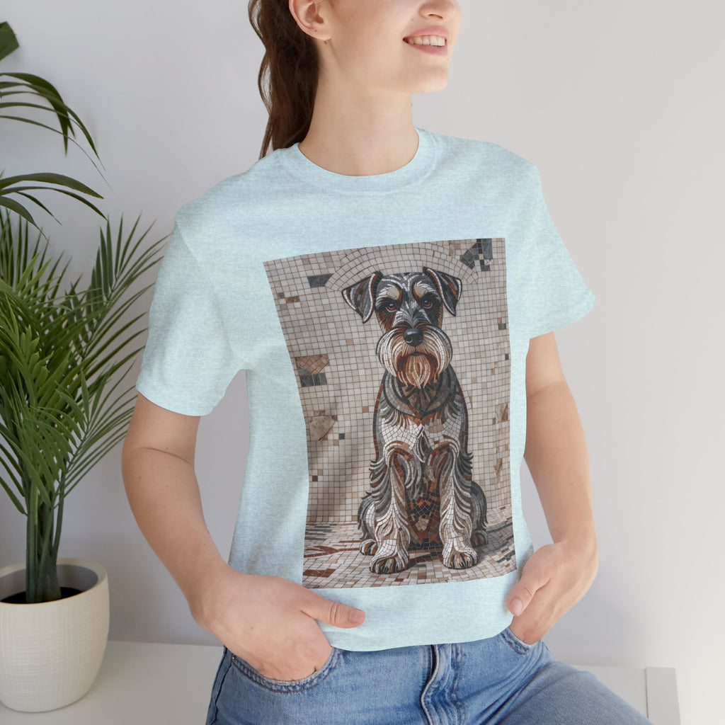 Schnauzer T Shirt | Living Work of Art Collection | Mosaic Style