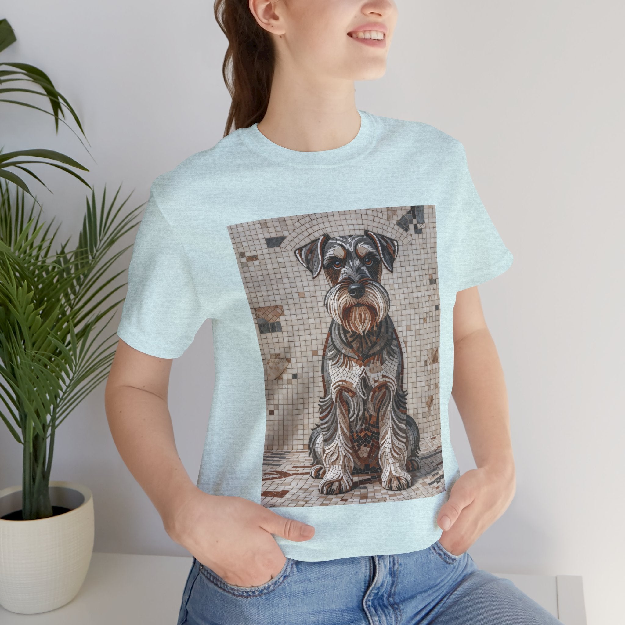 Schnauzer T Shirt | Living Work of Art Collection | Mosaic Style