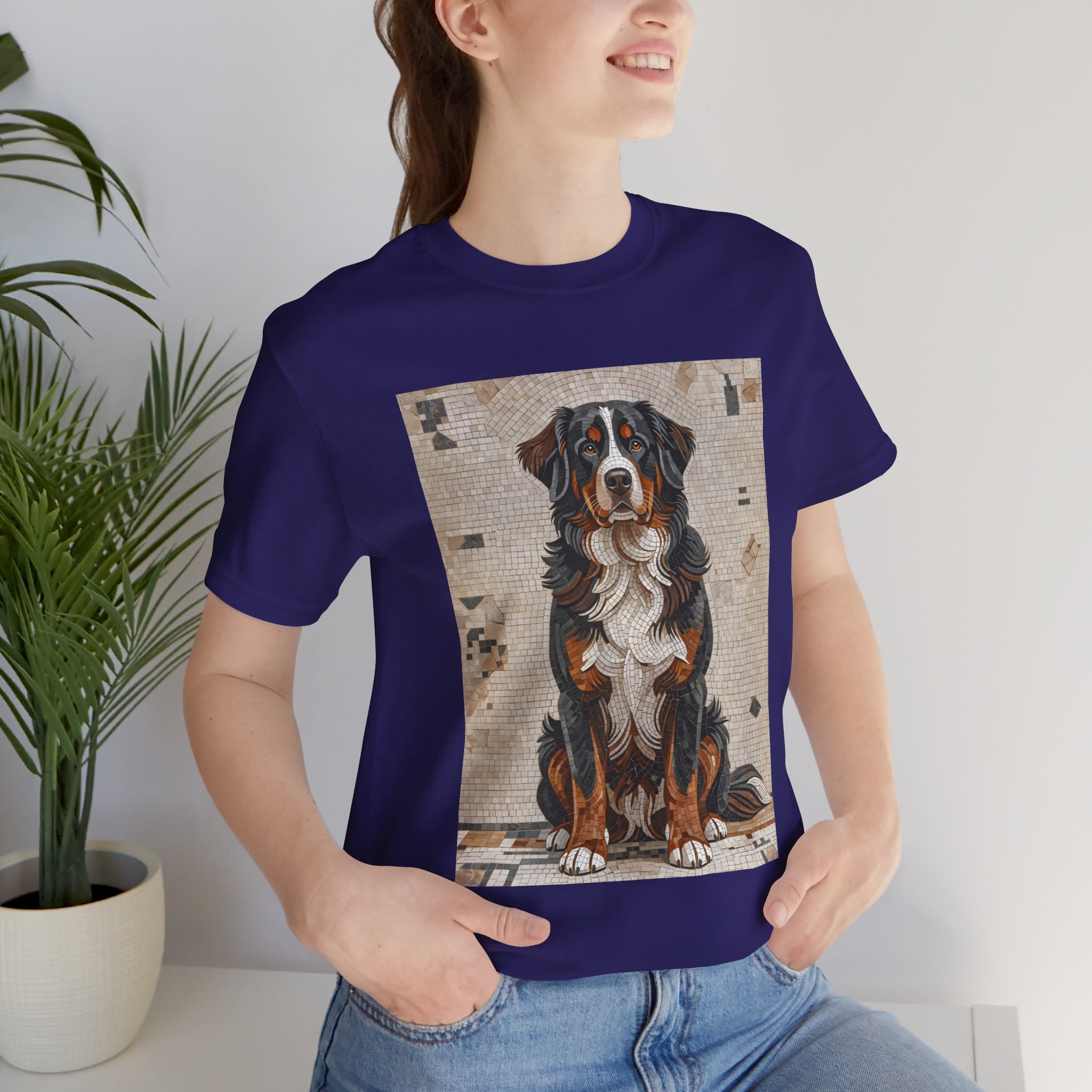 Bernese Mountain Dog T Shirt | Living Work of Art Collection | Mosaic Style